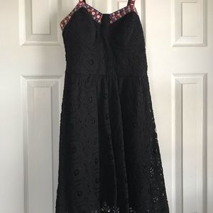 Short black lace dress
